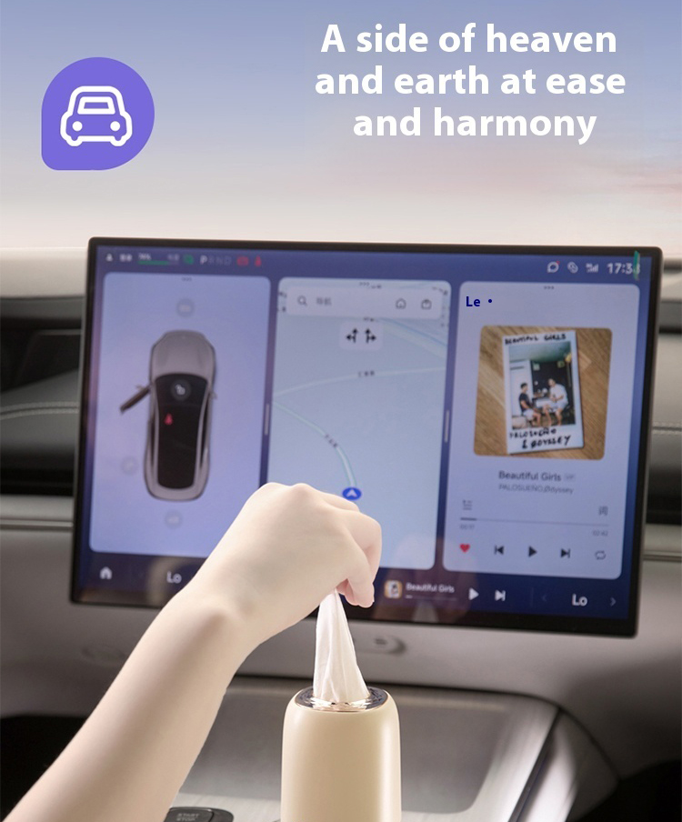 Car tissue box car armrest box creative paper drawer car use put drawer box car storage car interior premium feeling