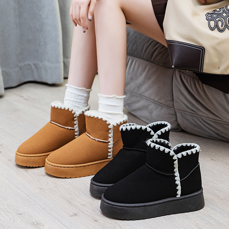 Women's tube 2025 new fashion warm short boots winter plus designer thickened hot bread snow cotton shoes