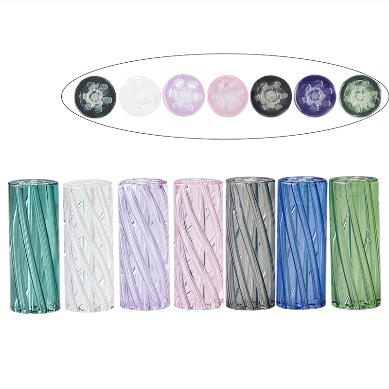 Universal Crystal Stained Glass Round Filter tips Diameter 8mm 10mm 12mm Height 30mm For Cigar Filtering and Rolling