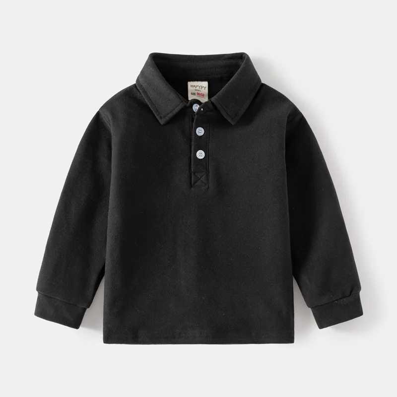 Boy Polo Shirt Kids Clothes Tops Color Stripes Turn-down Collar Autumn Long Sleeve Polos Baby Boy Camisetas Boys Shirts ToddlerXJ241225