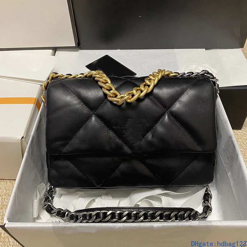 5A Designer Bag Goat Skin Flap Purse Gold and Silver Stitching Chain Handbags Diamond Lattice hdbag123