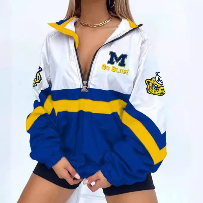 hoodie 2024 autumn and winter new hoodie 3d digital printing stand collar women's street trend zipper popod customization designer hoodie