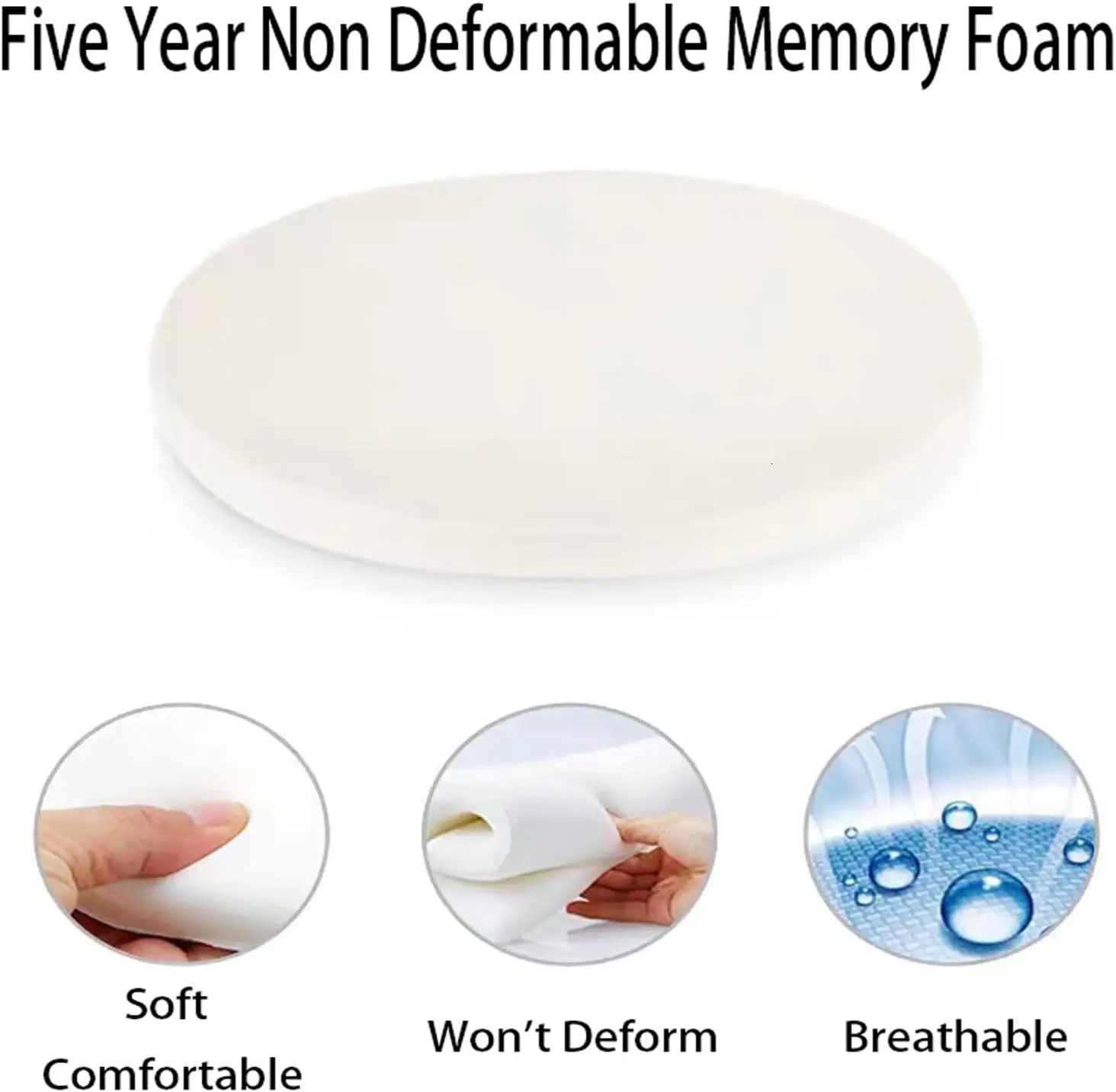 Memory Foam Seat Cushion Anti-Slip Soft Solid Round Floor Seat Futon Office Chair Pad Bar Seat Stool Cushions 30/35/40cm 241219
