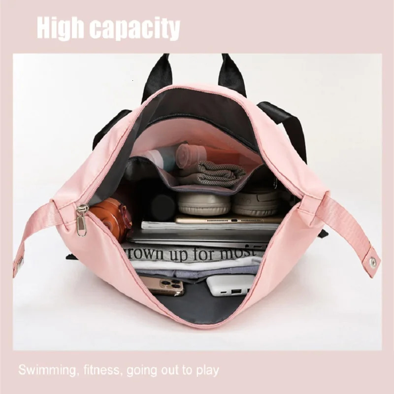 Women Gym Fitness Backpack Lightweight Waterproof Swim Yoga Sports Dry Wet Bag with Shoe Compartment Fashion Weekend Travel Bags 241219