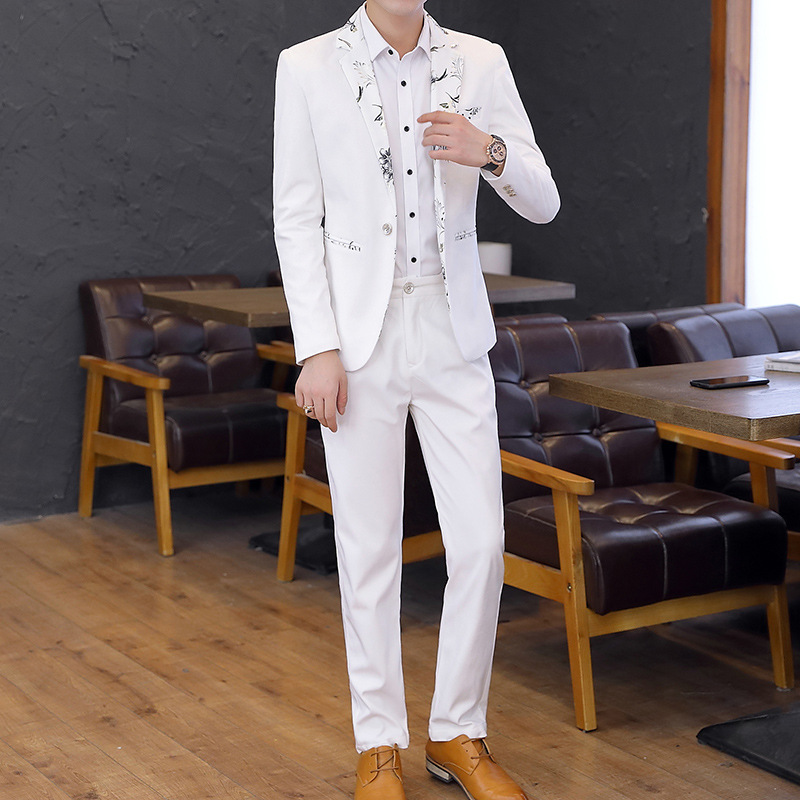 M1219Men's youth Korean slim suit best man groom wedding dress formal British style suit