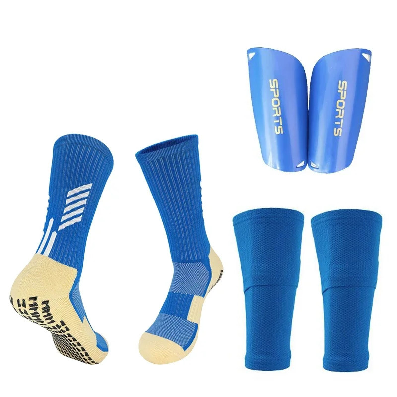 Football Equipment Adults Kids Soccer Shin Guards With Pocket Cover Calf Sleeve Non Slip Sock Leg Shinguard 241218
