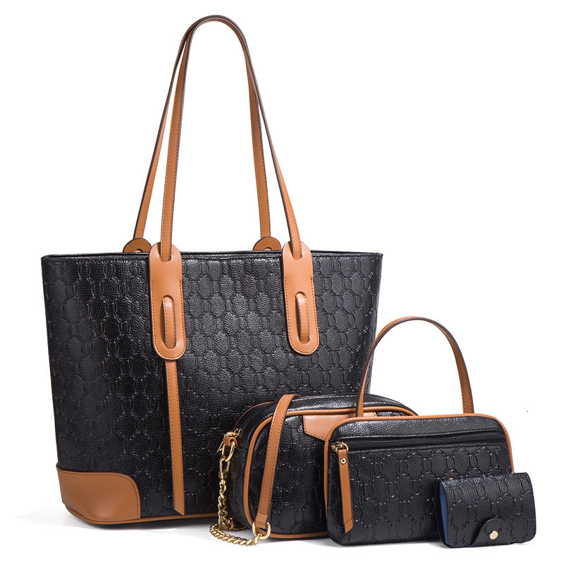 2025S designer new handbag fashion tote trendy shoulder diagonal cross large capacity four piece set mother and woman bag