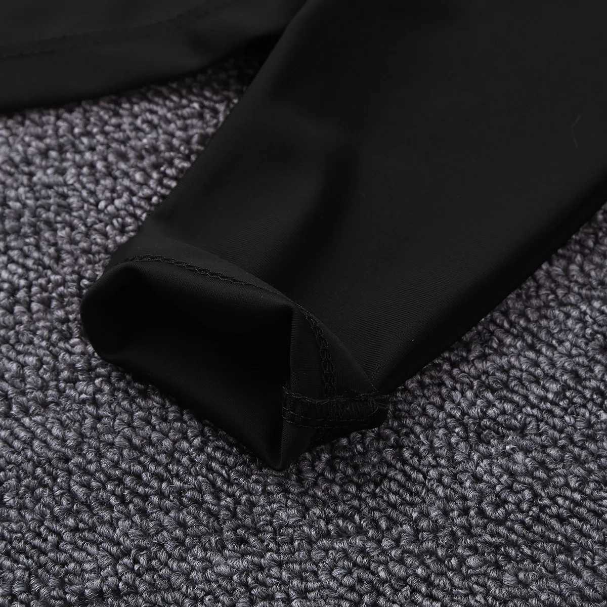 Young Girls Tank Top Kids Dancewear Long Sleeves Mock Neck Crop Top Hip Hop Jazz Dance Clothes Basic Sports T-shirt Cropped TopXJ241219