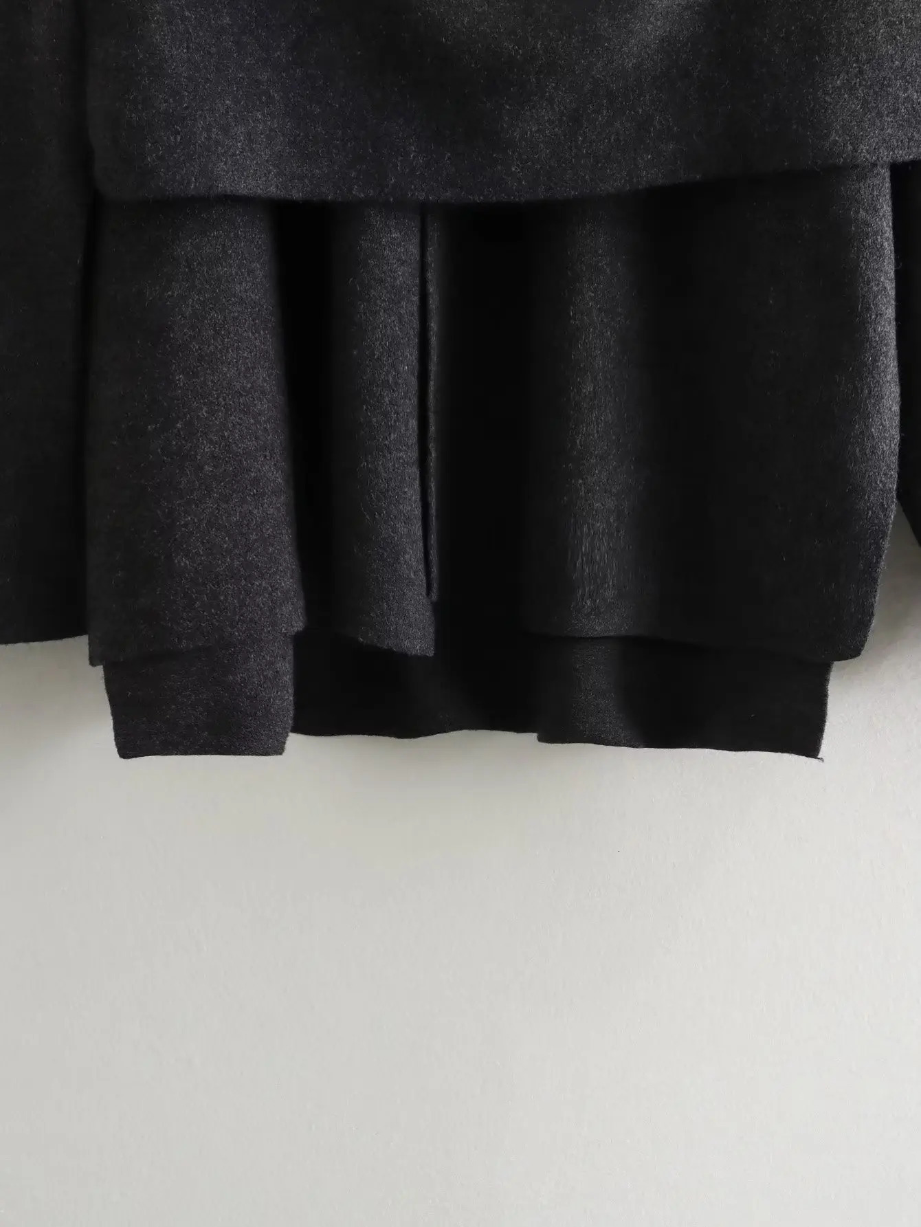 Womens Wear with Asymmetric Scarf Short Knitted Jacket 241218