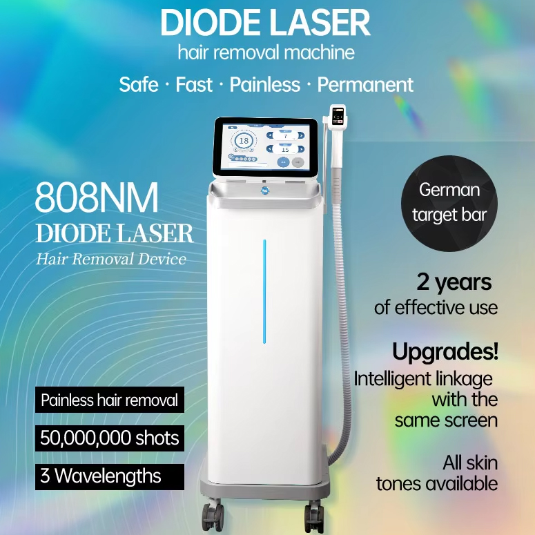 Newest Vertical 2 Handles 808 Diode Laser Hair Removal Painless Depilation Picosecond Laser Anti-Pigment All Colors Tattoo Removal Skin Beauty Devic