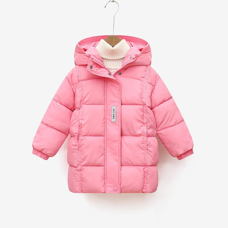Boys Girls Winter Down Jackets Teenager Thicken Warm Hooded Coats Kids Casual Long Clothing Children Autumn Windproof Parkas 241218