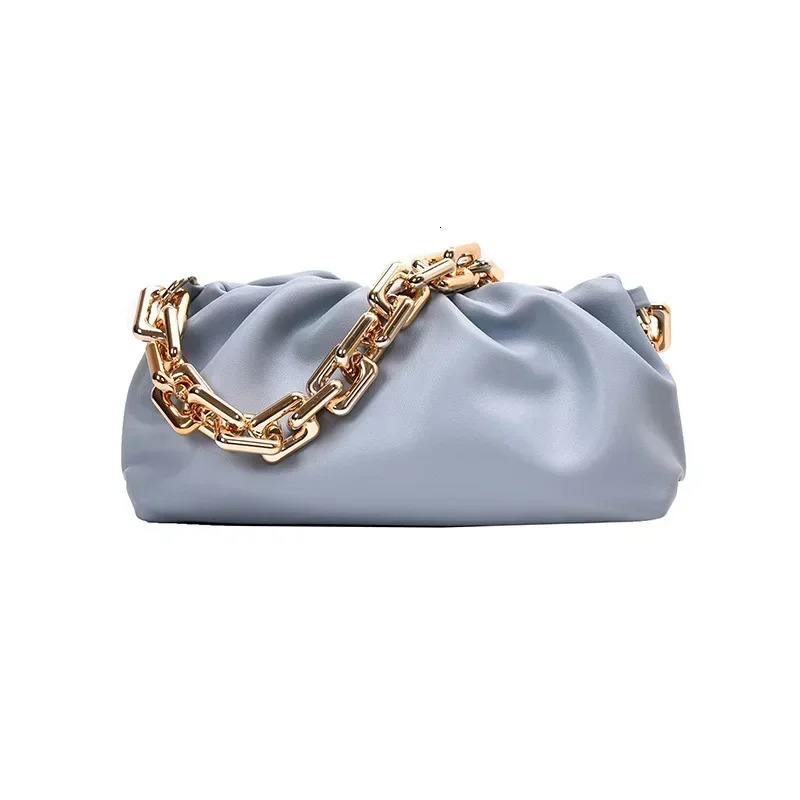 Mini Bag Fashion PU Messenger Bag Womens Chain Shoulder Cloud Bag Evening Dress Bag Womens Handbag 241213