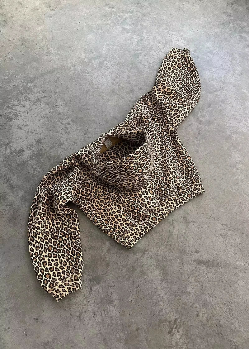American Y2K Fleece Padded Leopard Zipper Hoodie Women Street Fashion Trend Warm Sweatshirt Couple Casual Loose Punk Hoodie 241217