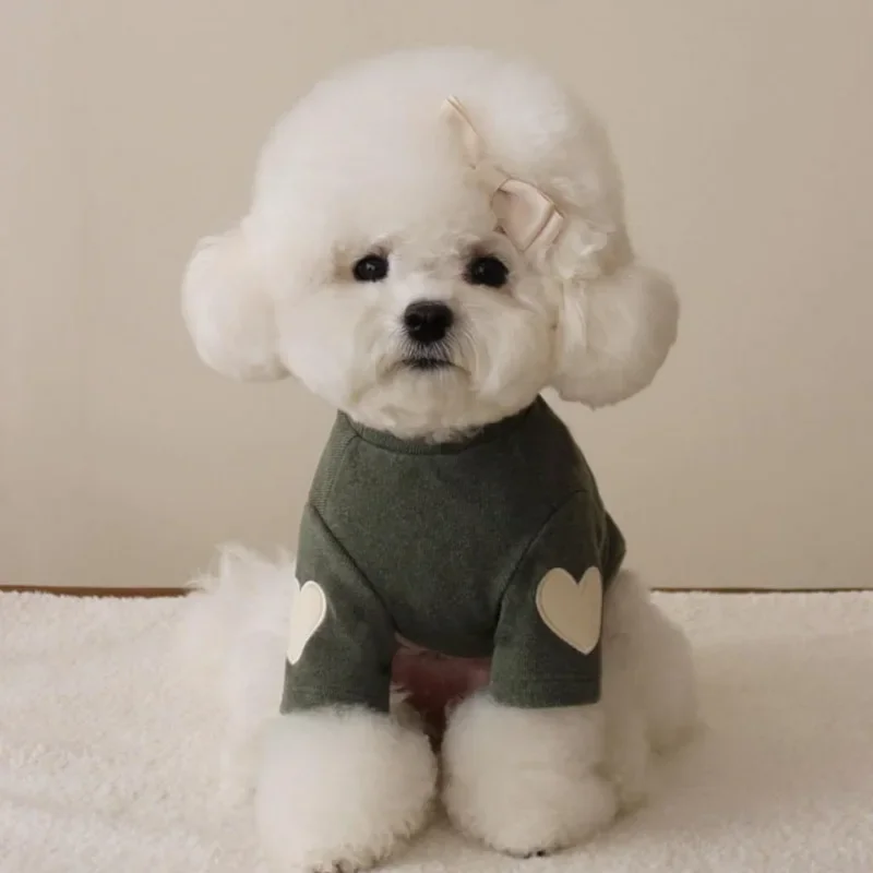 Dog Base Shirt Love Winter Cute Bear Teddy Yorkshire Hoodie Cat Pet Warm Clothes Designer Puppy Clothing Free shipping