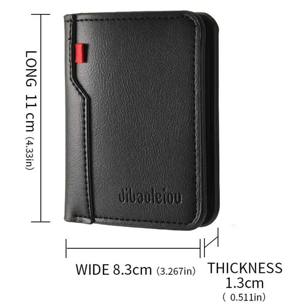 Hot Sale Minimalist PU leather retro mens wallet soft and lightweight coin wallet ultra-thin wallet wallet mens wallet Z241219