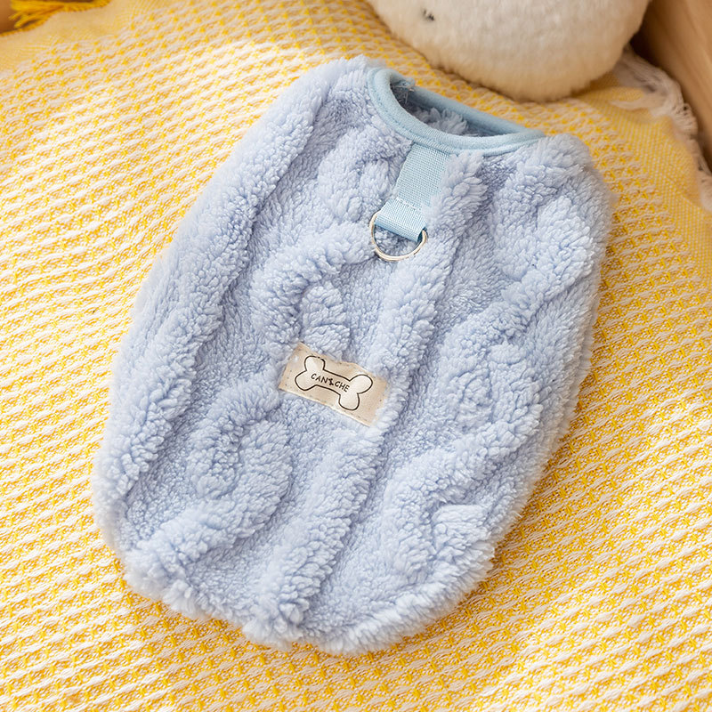 Autumn and winter cat clothes simple traction fleece thickened warm winter kitten vest pet dog clothes HS37