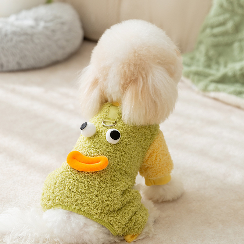 Autumn and winter dog clothes with contrasting colors, four legged fleece clothes, comfortable and warm Dog Apparel Pet Clothes