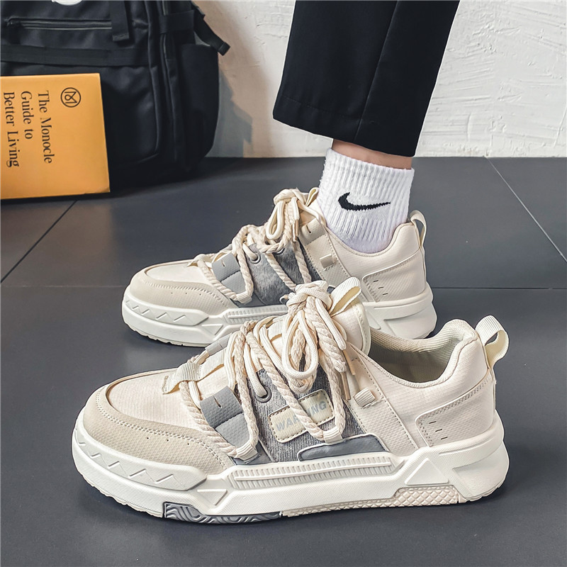Men Casual Shoes New Fashion Designer Shoes Niche Style Trendy Versatile Anti-slip Thick Sole Leisure Triple Grey Green Beige Free shipping