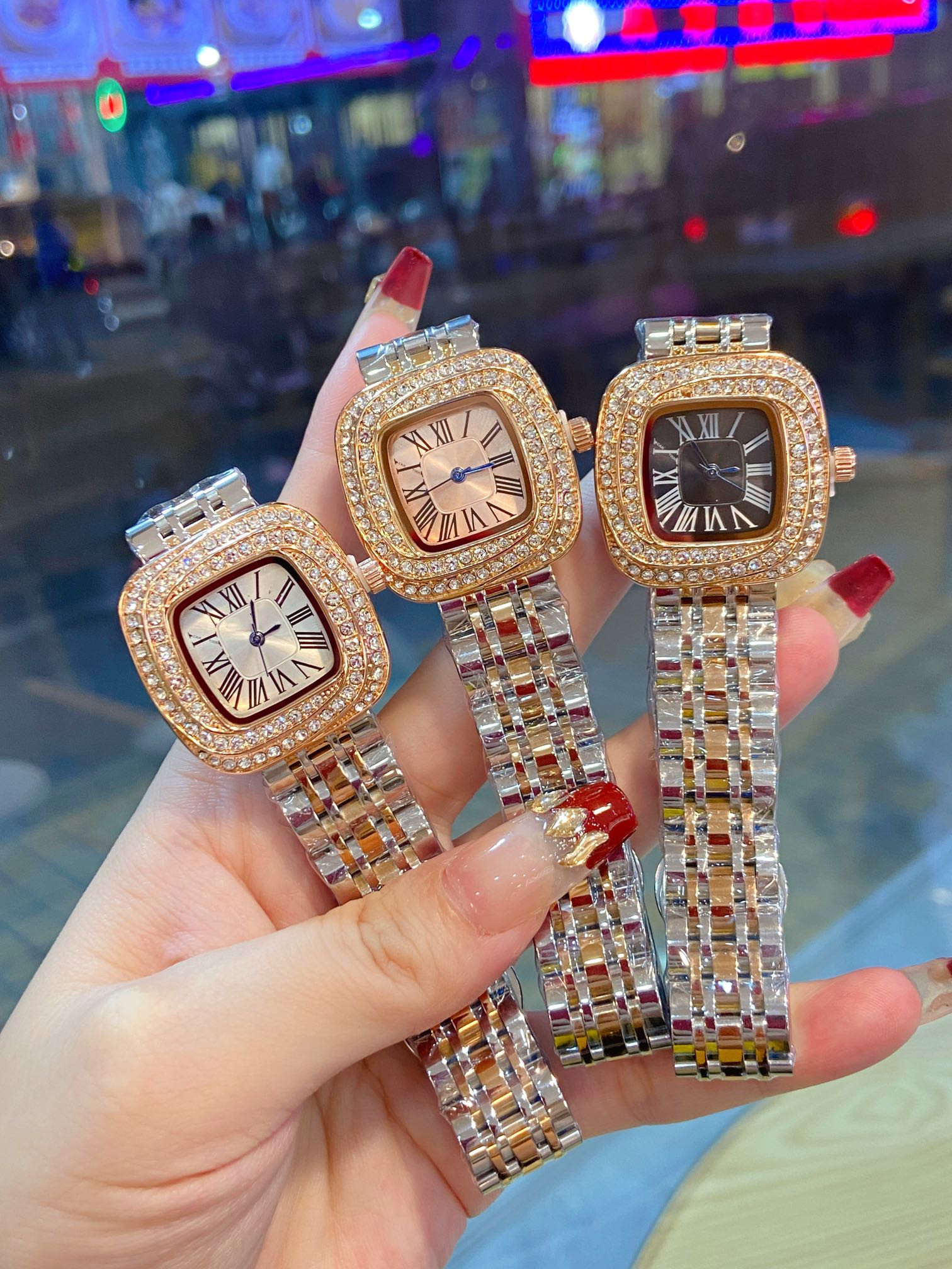 Luxury Watch Womens tank Watch Square Watches Diamond Premium Quartz Movement Stainless Steel Bracelet Sapphire Glass Waterproof Wristwatches