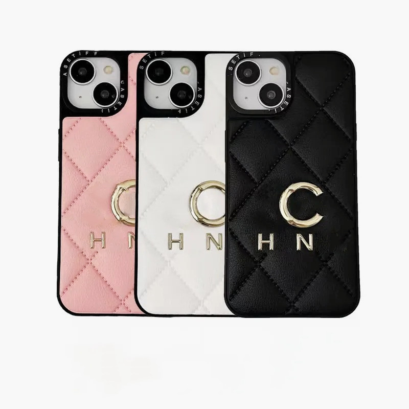 iPhone Case Designer Phone Case for iPhone 16 Pro Max Case Apple iPhone 15 Pro Max 14 13 12 Pro 11 15 Plus 16 Plus Case Fashion Leather Embossing Gold Letter Cell Phonecase