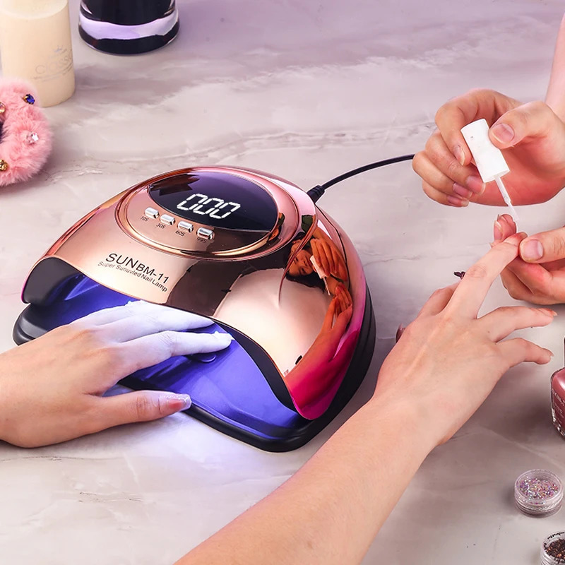 280W 66 LEDs UV LED Nail Lamp for Professional Nails Gel Polish Fast Curing Electroplated Drying Light Lamps 4 Timer Setting 241219