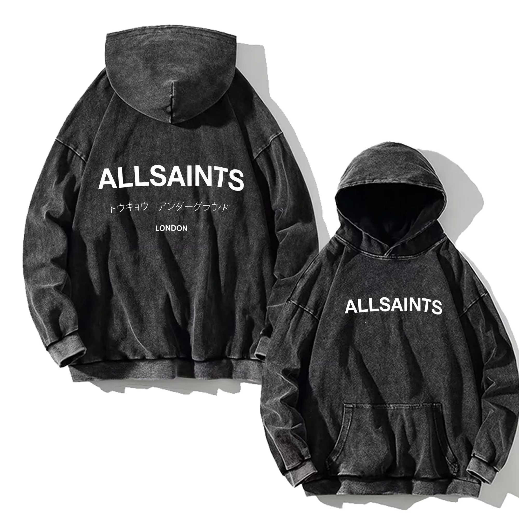 Men's Hoodies Sweatshirts 2025 US niche trend printing all Saints washed hoodies men and women loose classic letter printed sweatshirts couple tops Y2k T241204