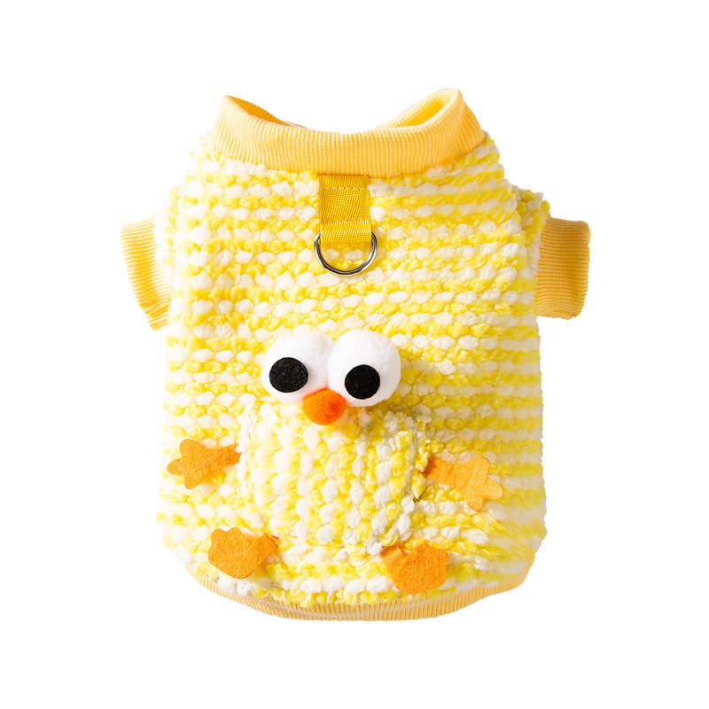 Dog clothes, autumn and winter velvet mouth bag, two foot velvet clothes, teddy cat clothes, pet clothing and supplies HS35