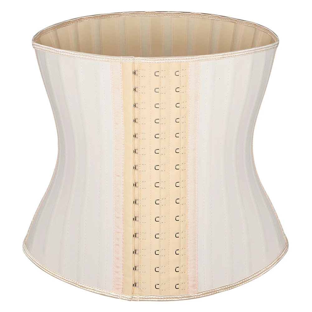 25 Steel Bones Latex Waist Trainer 29.5CM Hooks And Eyes Fajas Belt Cincher Underbust Corset 241219