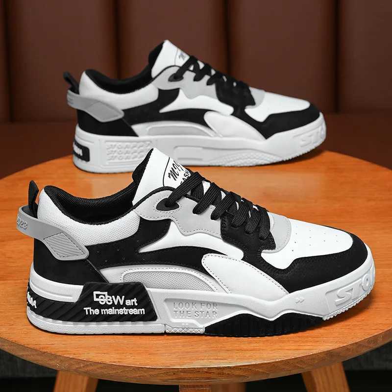 New autumn mens sports shoes mens comfortable platform shoes 2023 trend shoelaces vulcanized shoes white casual sports shoes Zapatillas Z250403