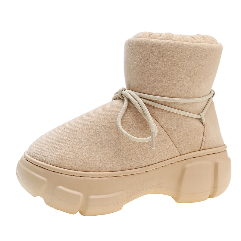 Women Fashion Slippers High-top Cotton Shoes Winter Korean Version Thick Sole Velvet Warmth Trendy Outdoor Wear Multi Color Free shipping