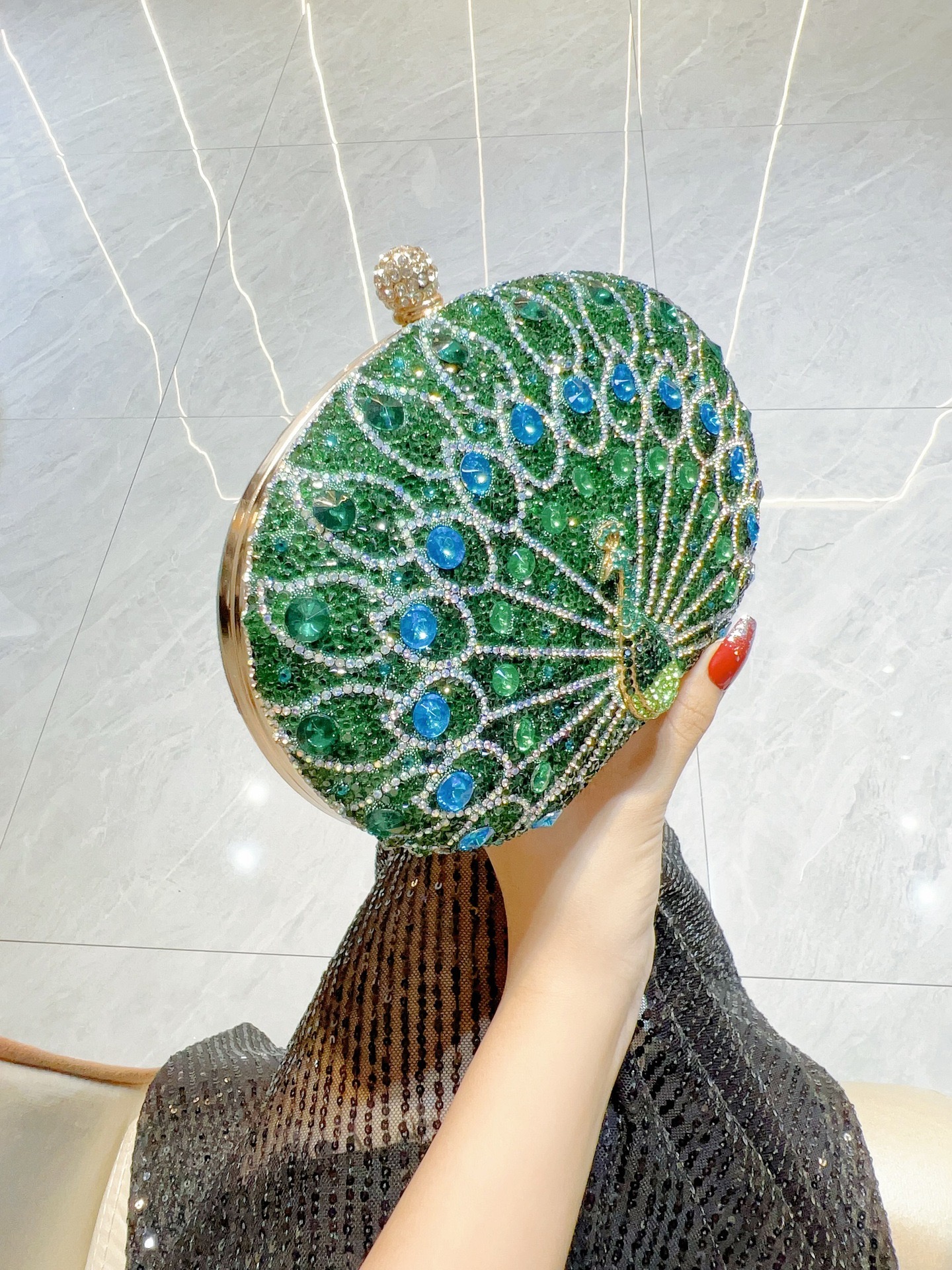 Women Mini Cupcake Formal Evening and New Clutches Metal Minaudiere For Wedding Pary Purse Shoulder Bags Clutch