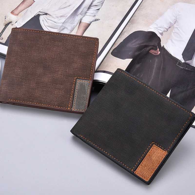 Hot Sale Mens wallet ultra-thin leather wallet thin mens door Feuille Billetera Hombre mens wallet currency card Tria Masculina Z241219