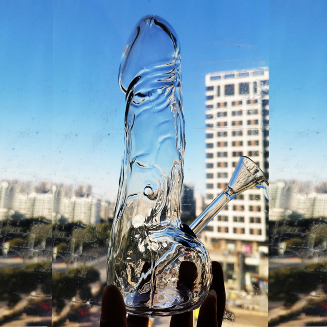 Glass Water Bongs Hookahs Smoking Pipe Bubbler Smoke Recycler Dab Rigs Downstem Perc with 14mm bowl