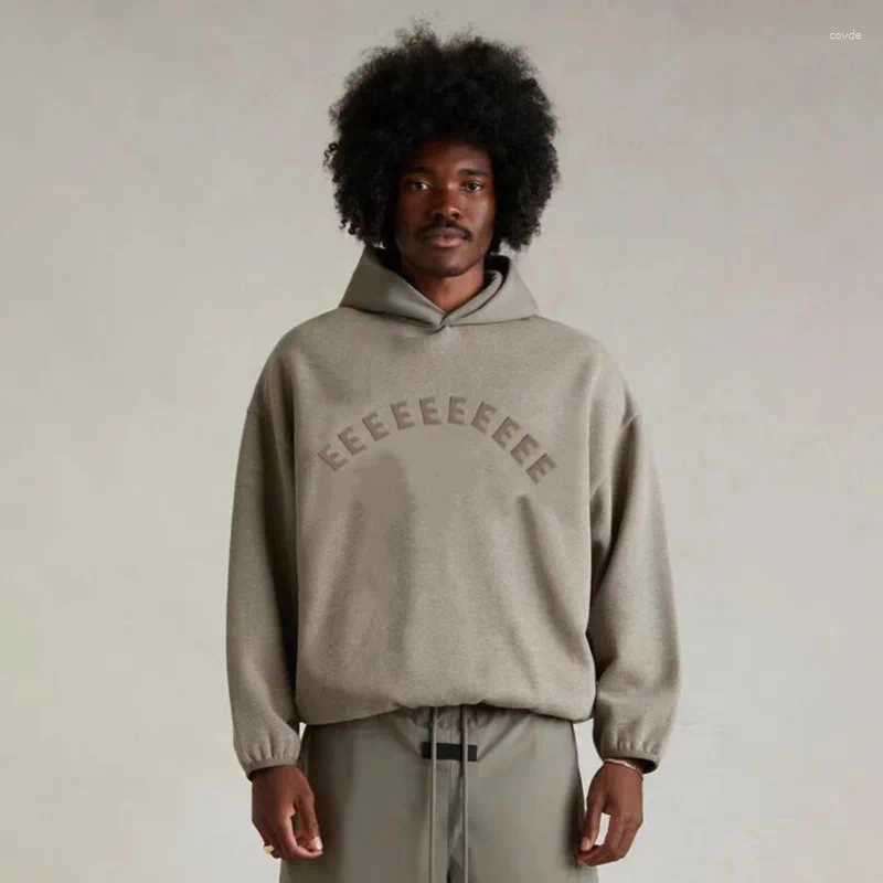 Men's Hoodies 24Ss Double E Color Blocked Hoodie Classic Brand High Street Fleece Pullover Fashion Loose Couple Top Coat