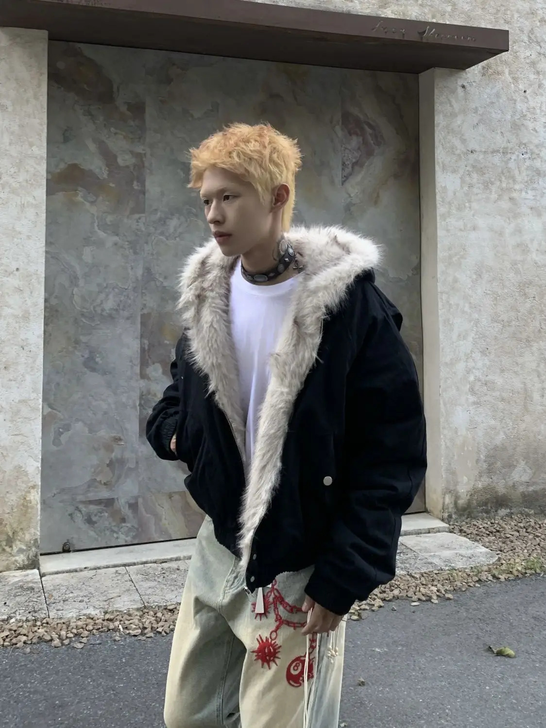 Hoodies Y2k oversized top mens winter clothing streetwear hip-hop fox fur thick Korean zipper hoodie punk Hombre Kpop Coats mens 241218