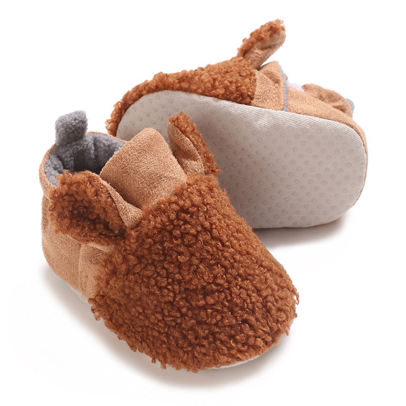 Cute Newborn Baby Shoes With Ear Toddler Baby Crawling Shoes Kidsnest Boys Girls Lamb Slipper Prewalker Trainers Winter Infant Warm Shoes