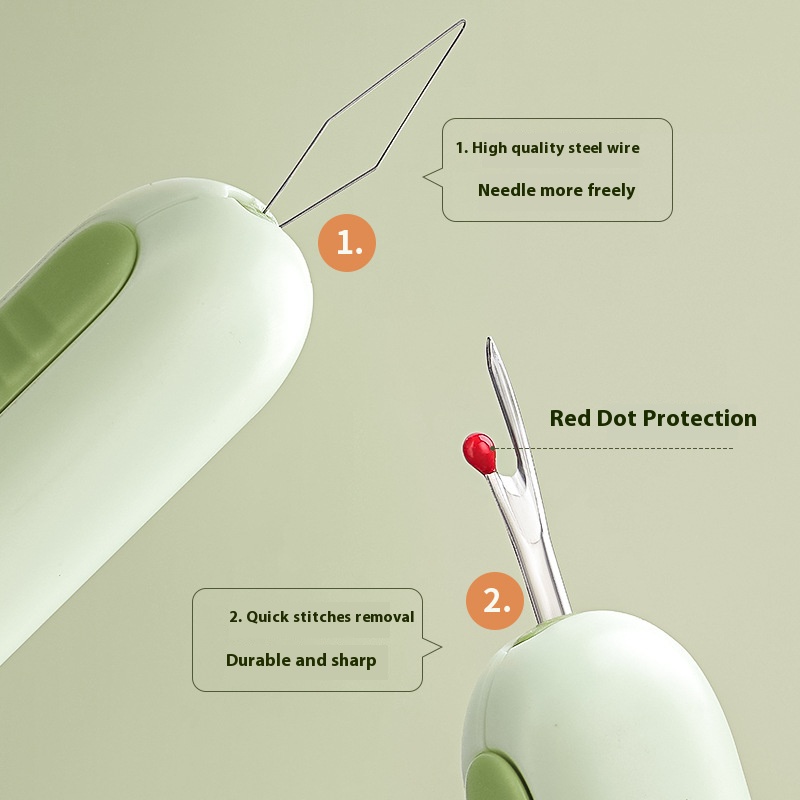 Thread remover household multifunctional 2-in-1 thread picker elderly needle threading sewing tools portable threader wholesale