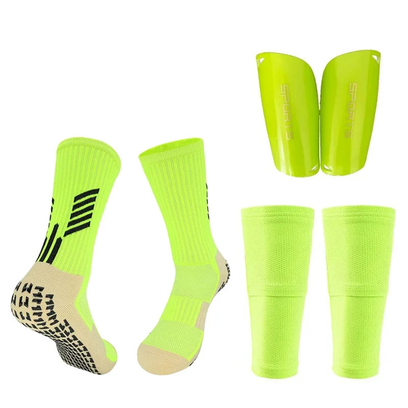 Football Equipment Adults Kids Soccer Shin Guards With Pocket Cover Calf Sleeve Non Slip Sock Leg Shinguard 241218