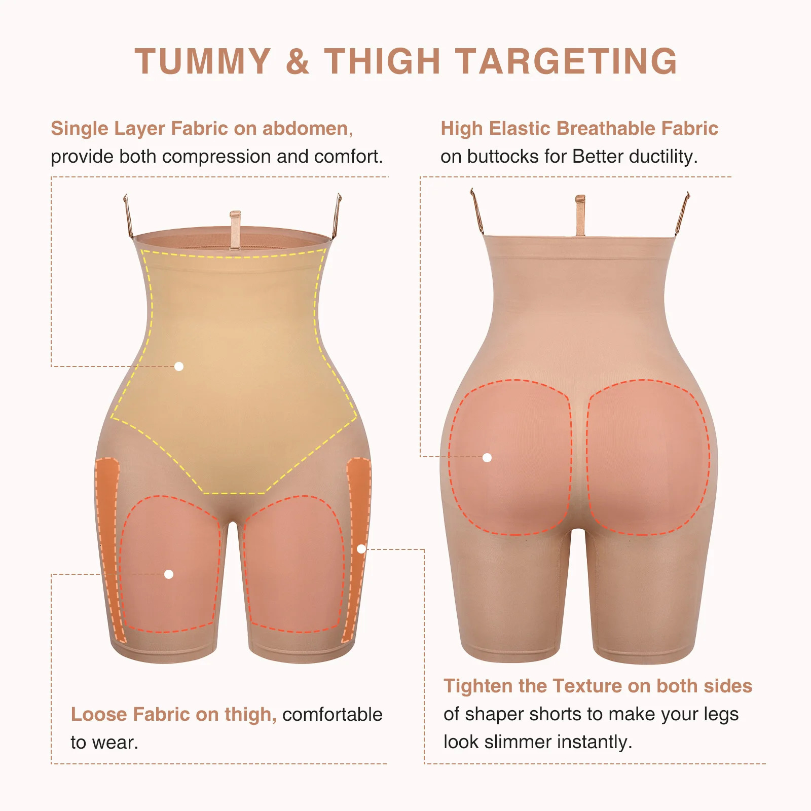 Hexin Womens High Waist Body Shaper Butt Lifter Shapewear Trainer Tummy Control Panties Seamless Thigh Slimmers Cincher 241219