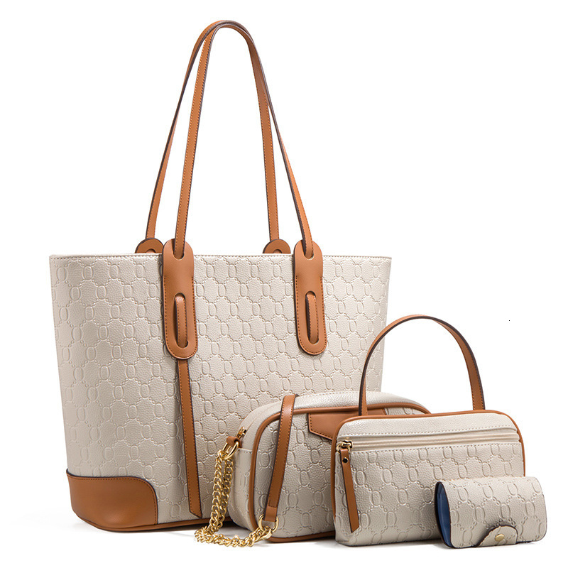 2025S designer new handbag fashion tote trendy shoulder diagonal cross large capacity four piece set mother and woman bag