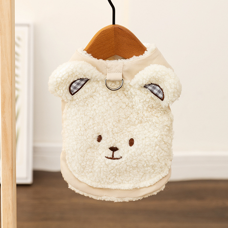 Dog Apparel Pet Autumn/Winter Single Breasted Cardigan Sweater Teddy Small Cat Contrast Designer Clothes