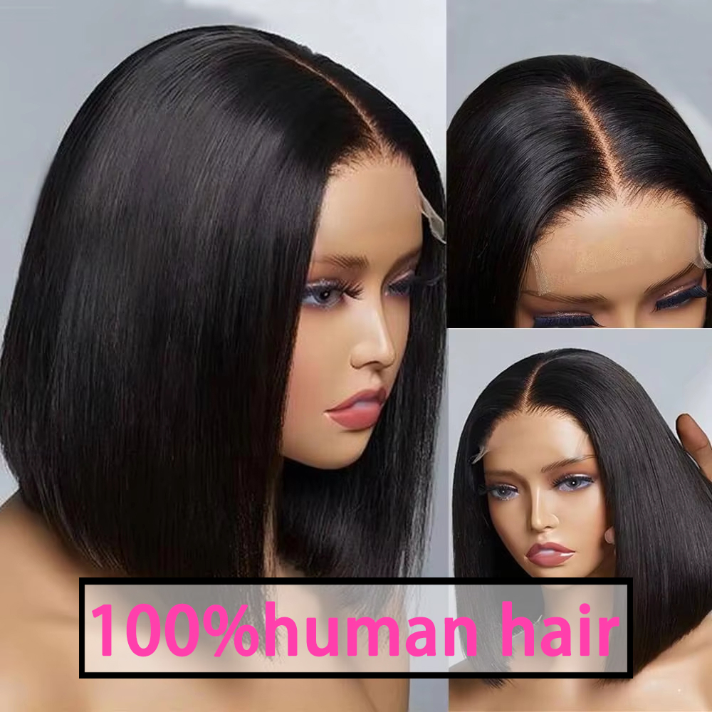 13x4 Human Short Bob Transparent HD TemperamentLace Glueless Transparent Luxurious Lace Front Hair Wigs Pixie Cut Lace Frontal Wig Wig Pre Plucked for