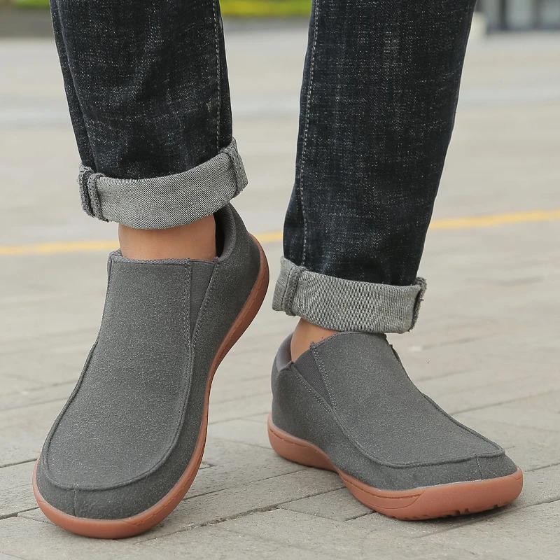 Fujeak Mens Wide Barefoot Shoes Fashionable and Comfortable Loafers Breathable Casual Mens Sports Shoes Anti slip Walking Shoes 241213