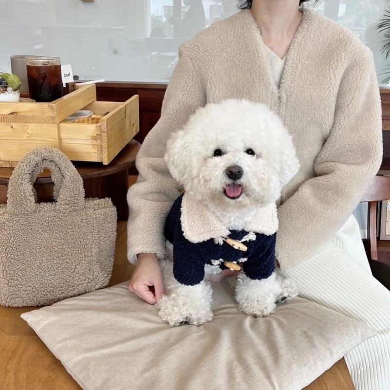 Pet Dog Cardigan Coat Fleece Dog Clothes Puppy Jacket Chihuahua French Bulldog Dog Overalls Small Dog Clothing Warm Costumes