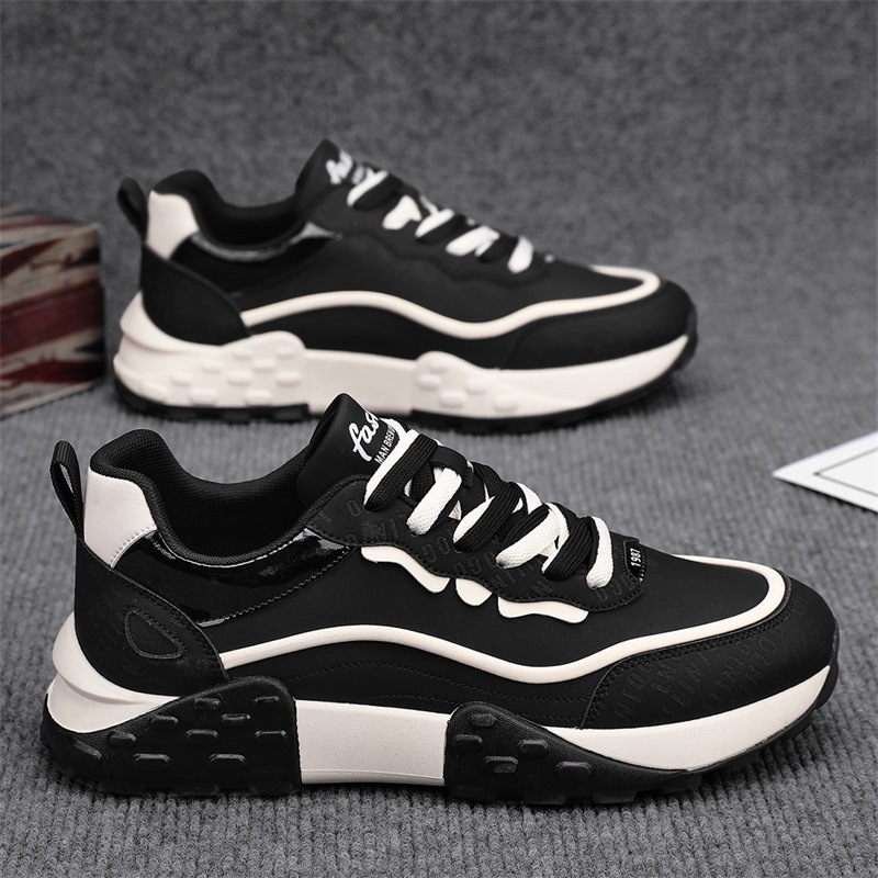 Men Sports Shoes 2025 New Fashion Niche Designer Shoes Thick Sole Breathable Casual Style Running Shoes Training Sneakers Triple Black Red Green Free 