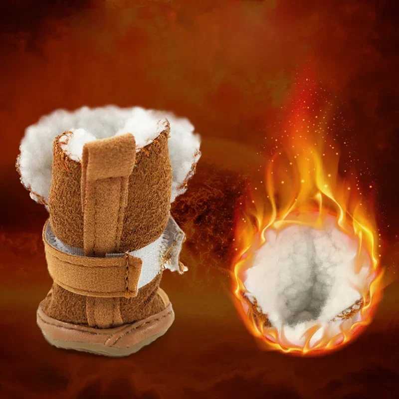 4Pcs Dog Boots Outdoor Snow Walking Non-slip Puppy Sneakers Shoes Winter Comfortable Warm Shoes Pet Dog Chihuahua Shoes For DogXJ241218