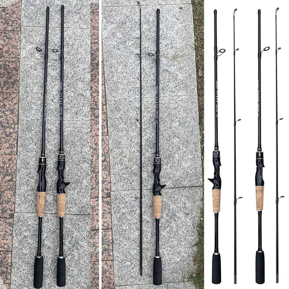Fishing Rod Carbon Fiber ML 2 Sections Spinning/Casting Lure Pole 1.65m/1.8m Bait Wt. 8-25g with Ceramic Guide Ring Jigging PoleXJ241219