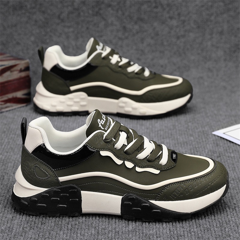Men Sports Shoes 2025 New Fashion Niche Designer Shoes Thick Sole Breathable Casual Style Running Shoes Training Sneakers Triple Black Red Green Free 