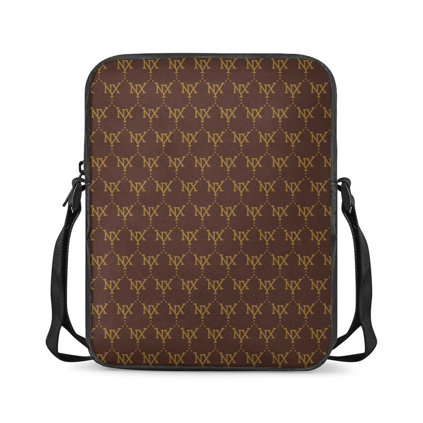 NXY Shoulder Bags Polyester Chain Shoulder Crossbody Square Bags For Women Letter Womens Designer Wide Strap Handbag Trend Female Armpit Bag
