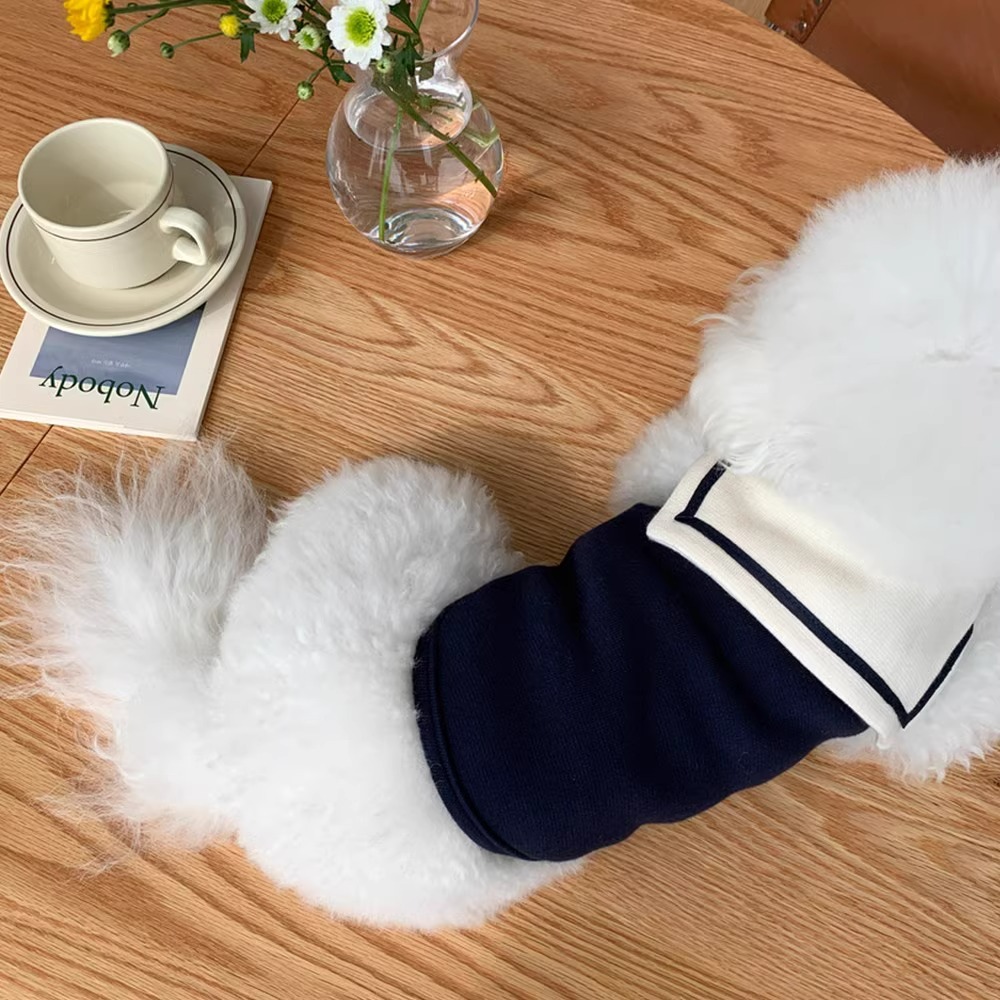 Dog Apparel Autumn/Winter Single Breasted Cardigan Sweater INS Teddy Small Cat Contrast Designer Clothes